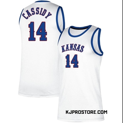 Youth Patrick Cassidy Kansas Jayhawks Replica Classic Basketball Jersey - White