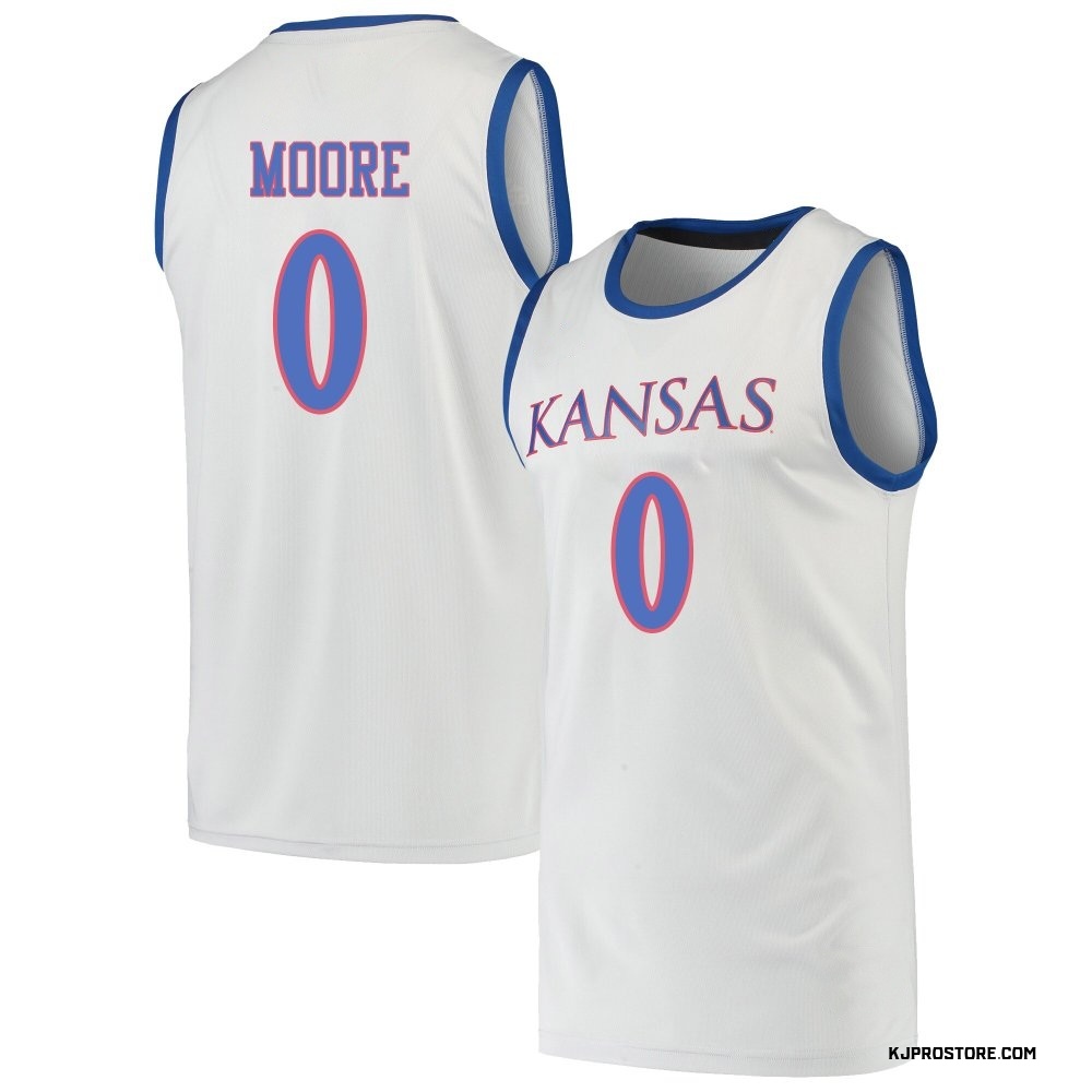 Youth Shakeel Moore Kansas Jayhawks Replica Basketball Jersey - Gray