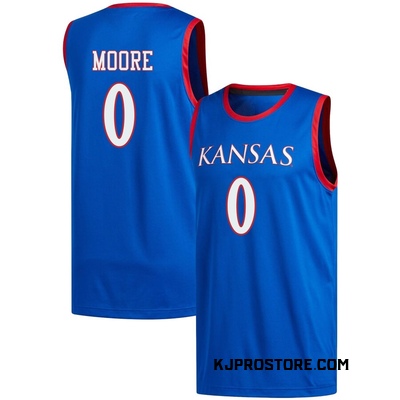Youth Shakeel Moore Kansas Jayhawks Replica Basketball Jersey - Royal