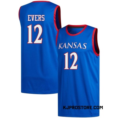 Youth Wilder Evers Kansas Jayhawks Replica Basketball Jersey - Royal