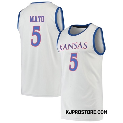 Youth Zeke Mayo Kansas Jayhawks Replica Basketball Jersey - Gray